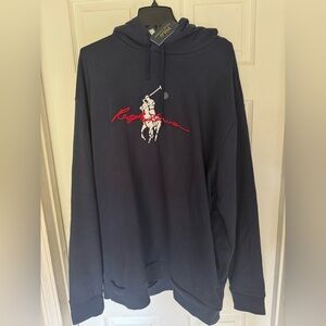 New Polo Ralph Lauren Men’s Big and Tall Pony Logo Fleece Hoodie Sweatshirt